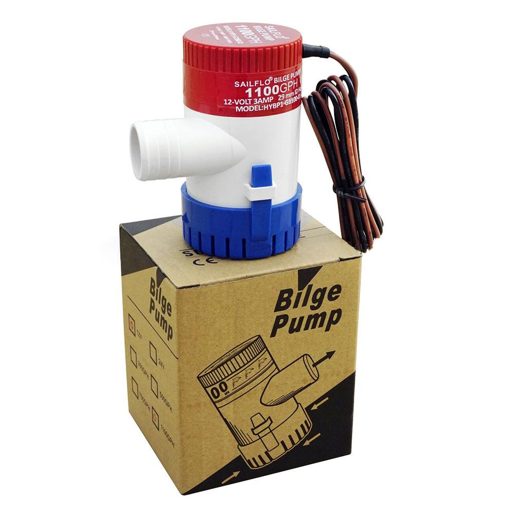 1100 GPH 12V/24V Насос трюмной воды для морских лодок Погружной насос для яхты RV SPA Pool