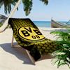 Bold Stripes BVB Emblem beach towel soft beach Outdoor pool towel seaside quickdrying swim towel beach towel Outdoor picnic beach mat printing
