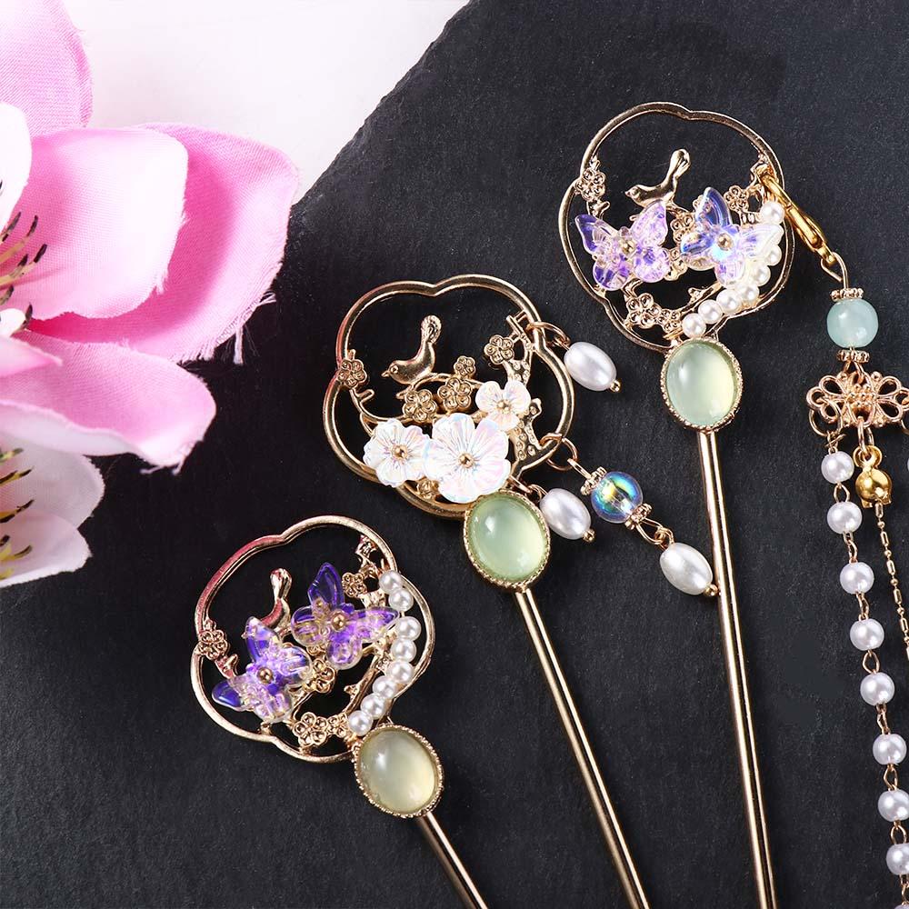 Decoration Exquisite Chinese Style Hair Fork Headdress Ancient Hair Stick Women Tassel Hair Stick