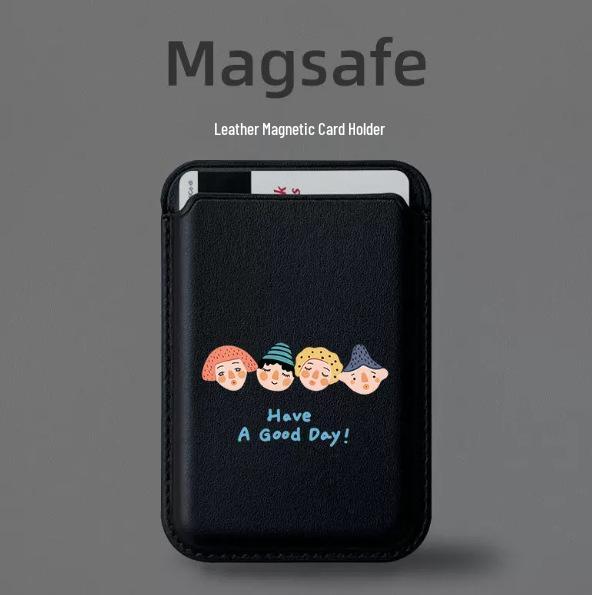 Кожаный держатель для карт и чехол для телефона, совместимые с MagSafe, для Apple