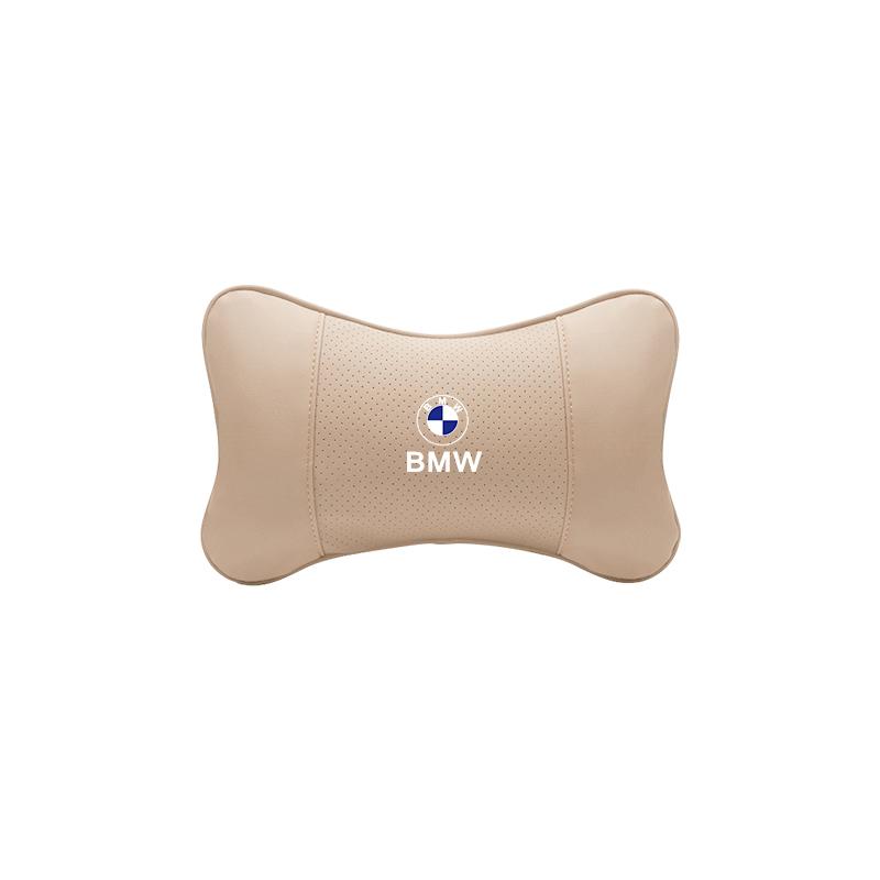 M logo Car Valve Cap Auto Seat Headrest Leather Neck Pillow Head Support For BMW X1 X2 X3 X5 X4 X6 X7 iX3 F20 F10 F07 E70 E46 FY6