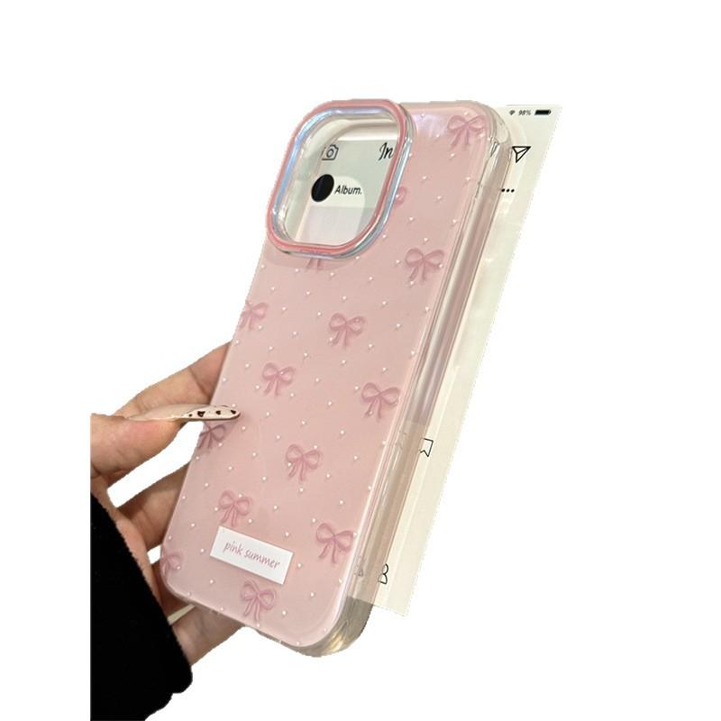 Однослойный Чехол для Телефона IPhone 16promax, Макияж, Бант-Узел, для Apple 15 Новый 14pro, Милый 13p