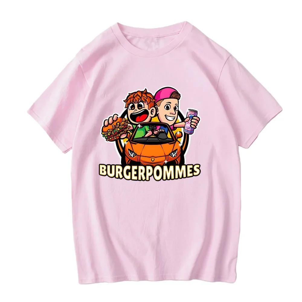 Burgerpommes 2 LukasBurger Футболки с мультяшным графическим принтом Футболка Marvin Vlogt ICrimax Футболка из хлопка для мужчин и женщин Футболки унисекс