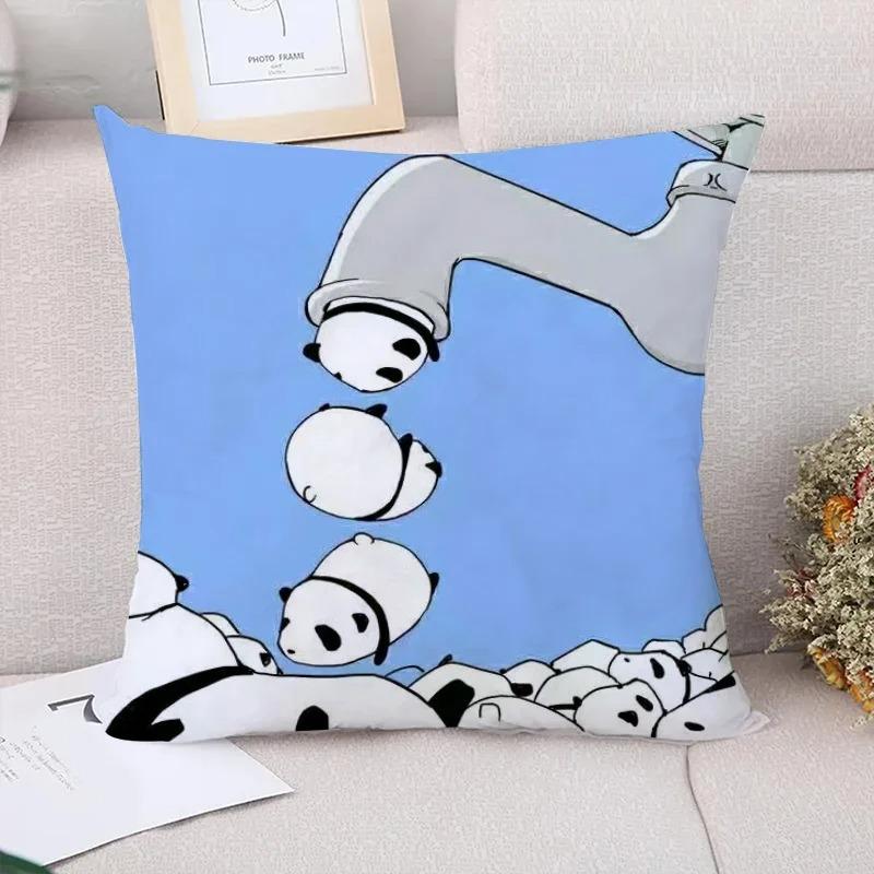 Милая панда Декоративная наволочка для гостиной, офиса, дома, наволочка для автомобиля, украшения