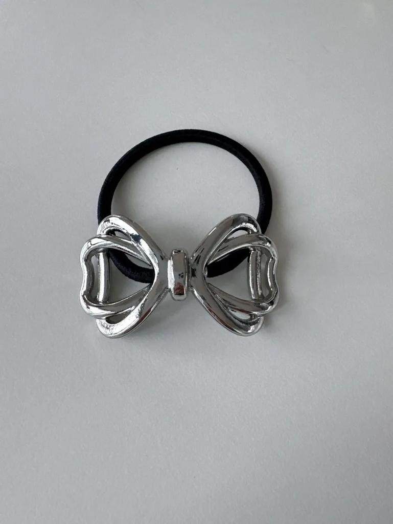 Модная металлическая массивная круглая куполообразная резинка для волос с бантом для женщин, фиксатор для конского хвоста, эластичные резинки для волос, аксессуары для украшения волос для девочек