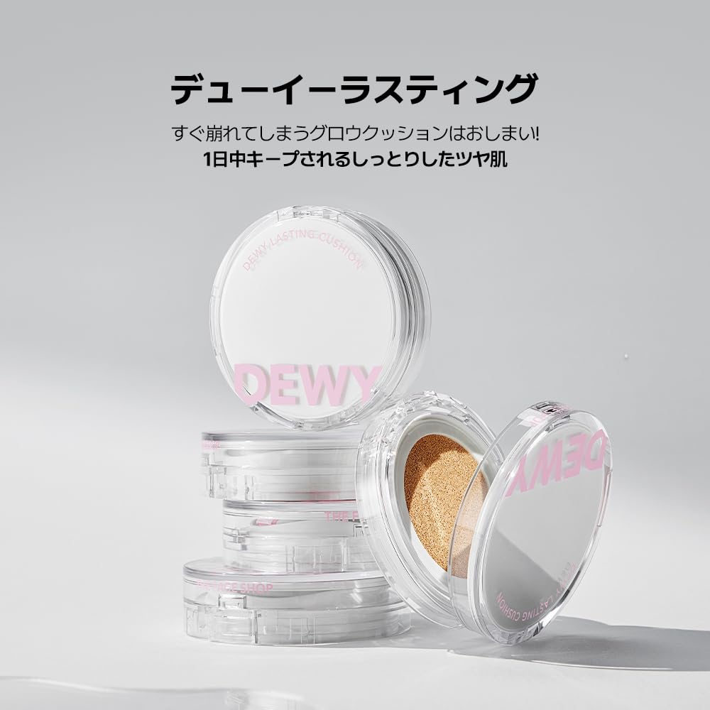 Dewy Lasting Cushion Foundation Refill 12g [THEFACESHOP] #201
