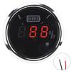 52Mm 2in Battery Digital Gauge Waterproof AntiFog Meter 12V with Smart Alarm for Ships Electric Vehicles Boats