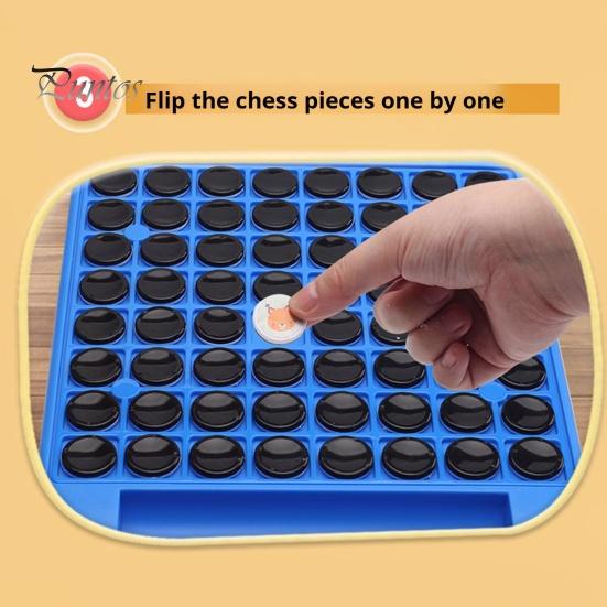 Игра в шахматы «Реверси» для детей, 2 игрока, мультяшные животные, переворачивающие шахматы, игра на сопоставление, тренировка внимания, развивающая память для малышей, игрушка