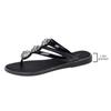 Fashion Women's Slippers 2024 Summer New Fashion Flat Shoes for Women Beach Open Toed Luxury Rhinestones Flip Flops Female Zapatos