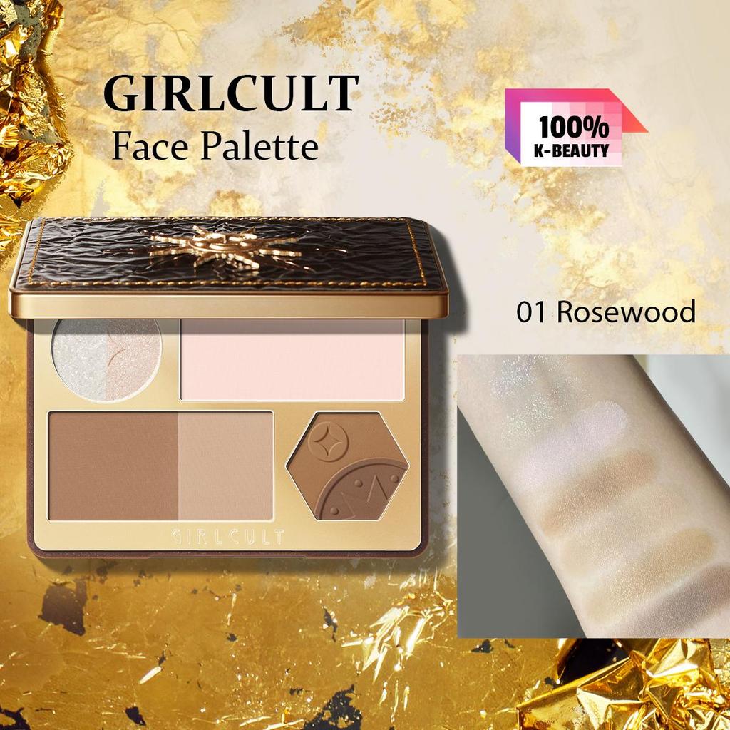 girlcult Палетка для лица - Гладкая, высокопигментированная универсальная косметика в оттенках 02 Dorothy и 03 Echo
