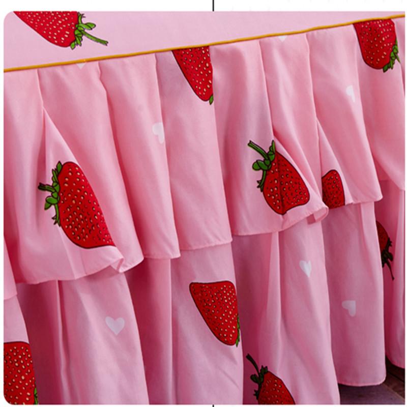 Двойная кружевная юбка-кровать colcha de cama queen с растительным принтом, покрывало на кровать, одинарная/королева/королевский размер, простыня, юбка(Наволочку нужно заказать)