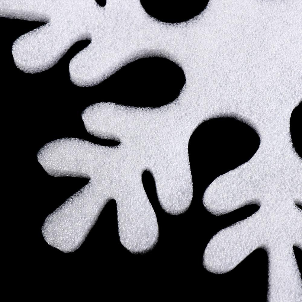 6Pcs Large Foam Snowflake White Christmas Snowflakes Ornaments Creative Xmas Tree Pendants Garlands
