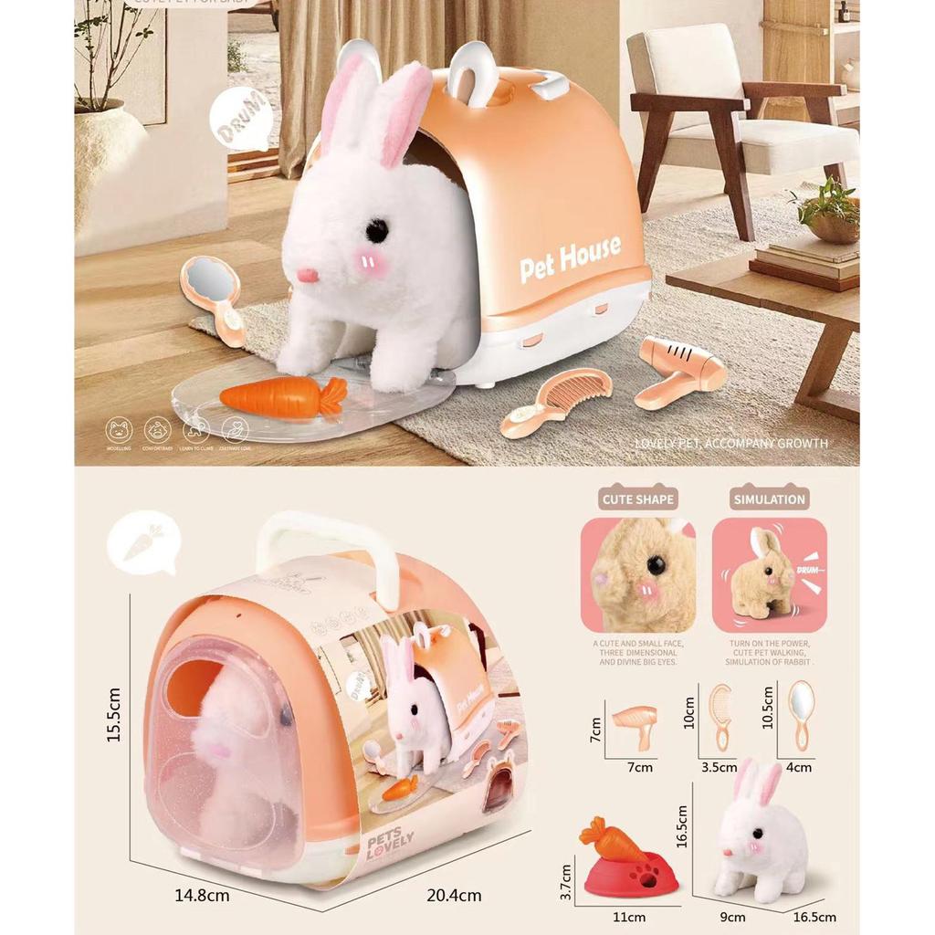 Робот-кролик Мой реалистичный робот-кролик Робот-кролик, как настоящий кролик Игрушечный кролик, ходит как настоящий кролик