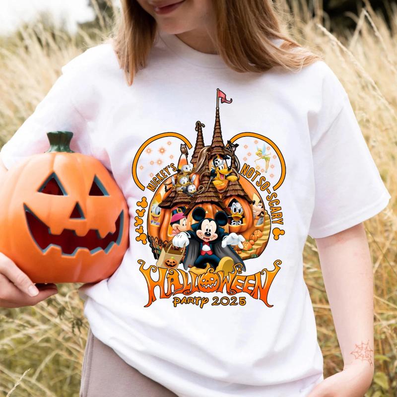 Halloween Castle Not Too Scary Halloween Party Unisex Tshirt New Casual Fashion Unisex and Women Couple Street Wear