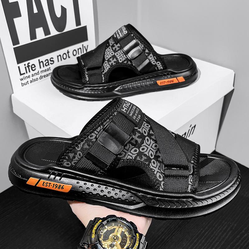 Тапочки мужские 2025 года, новая верхняя одежда, дышащая, нескользящая, повседневная, мужская, для отдыха на море, для прогулок, пляжные, большого размера