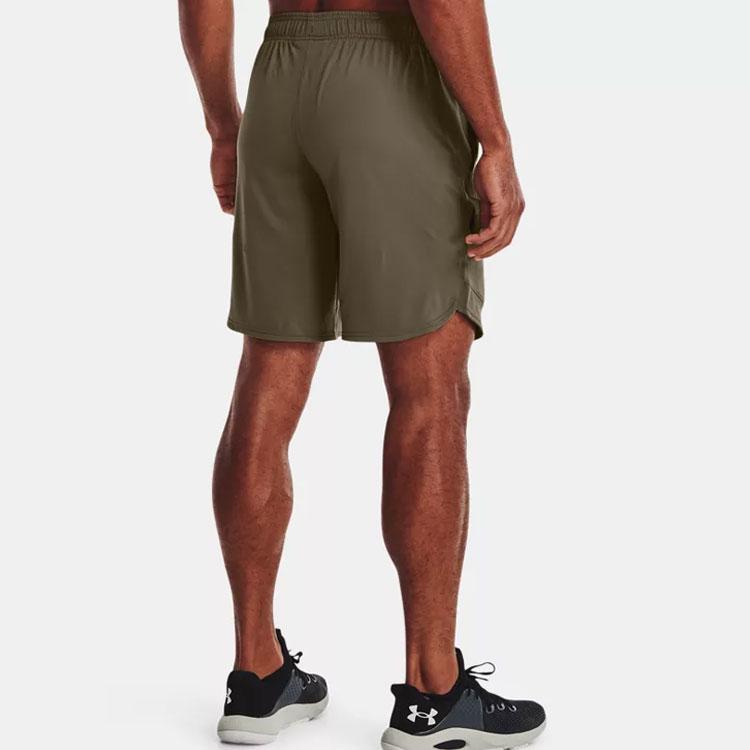 Under Armour Сплошной цвет с большим логотипом и принтом для спортивных тренировок, дышащие повседневные шорты, мужские штаны, зеленые 1370394-361