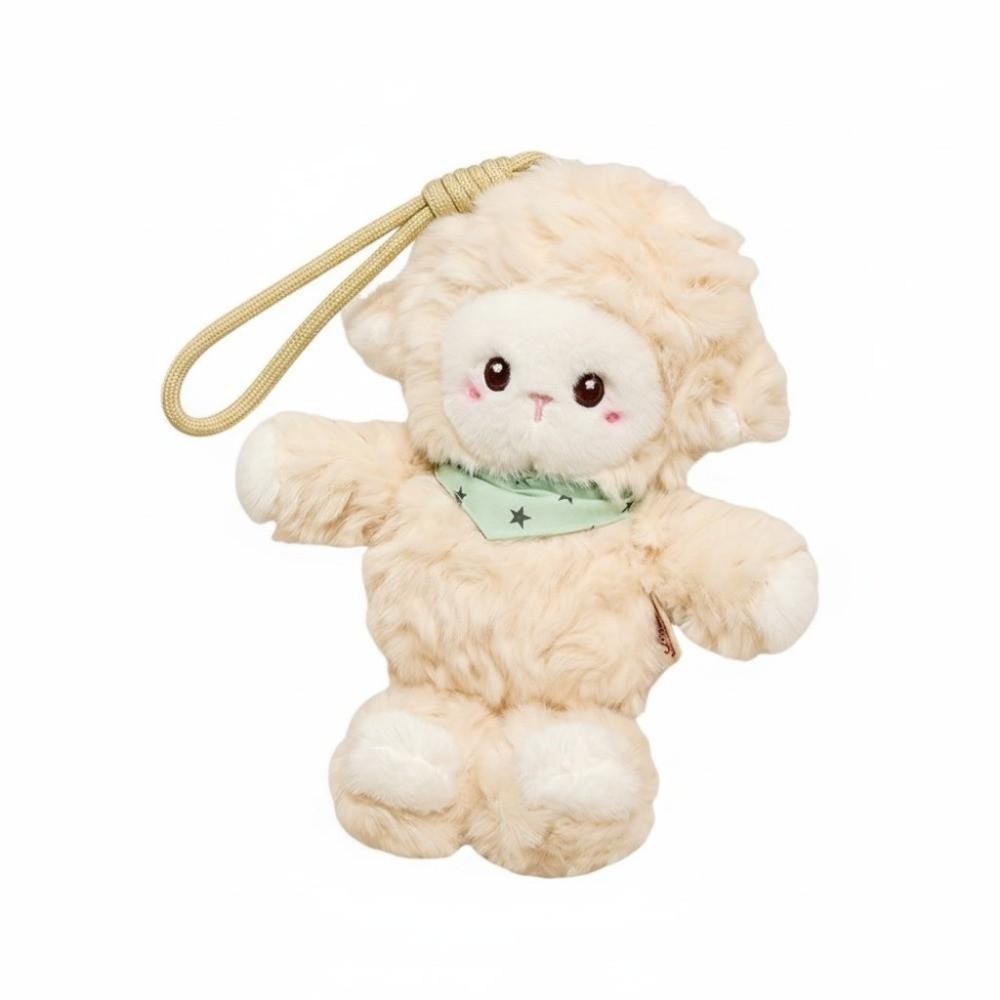 Creative Fluffy Sheep Keychain Soft Lamb Stuffed Doll Plush Sheep Doll Backpack Pendant