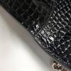 [Pre-Owned] Saint Laurent Sunset Croc Effect Shoulder Bag 'Black' - Very Good #UV8BQE