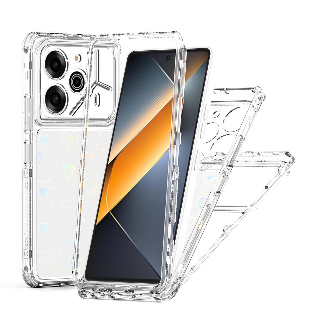 For TECNO Pova 6 Pro 5G LI9/Pova 6 5G Case Precise Cutouts Acrylic TPU Clear Phone Cover with Laser-printed Film