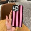 B-Бордовый Белая Полоска Чехол Для Телефона Для iPhone17,16,15,14,13,12,11 Plus,Pro Max Цветной Посеребренный Внутренний Чехол