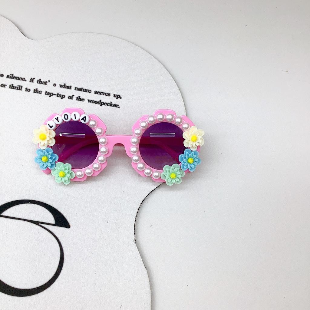 Fashion Children'S Sunglasses Diy Personality Cute Flower Baby Sunglasses Sunglasses Boys And Girls Glasses Tide