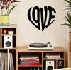 Love In Heart Metal Wall Sign: Elegant New Bedroom and Living Room Décor—Charming Home Decoration and Art Accent