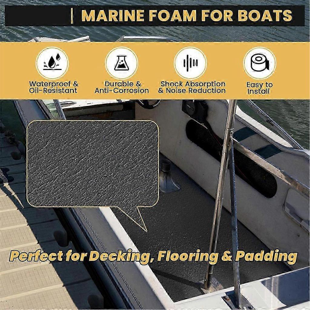 Adhesive Foam Rubber Sheet, 1/4" x 12" x 59", for Weatherproofing & Sealing