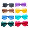 Accessories Eyewear Trendy Candy Color Sunglasses For Women Heart Glasses Rimless Heart Sunglasses