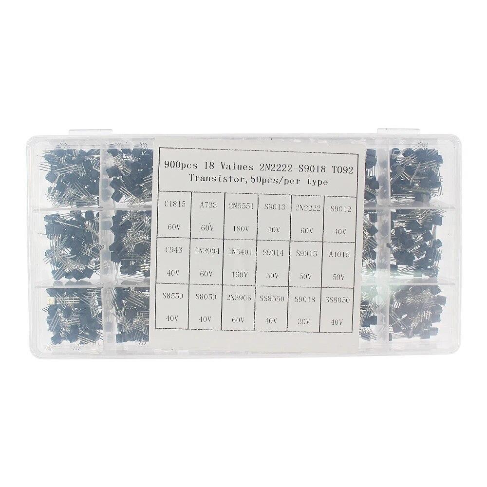 10-24 значения TO-92 Ассортимент комплектов транзисторов, коробка, транзисторы PNP/NPN, компоненты электронного комплекта «сделай сам»