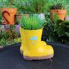 Funny Rain Boot Planter Resin Vase Ornament Flower Arrangement Container Flower Pot Balcony