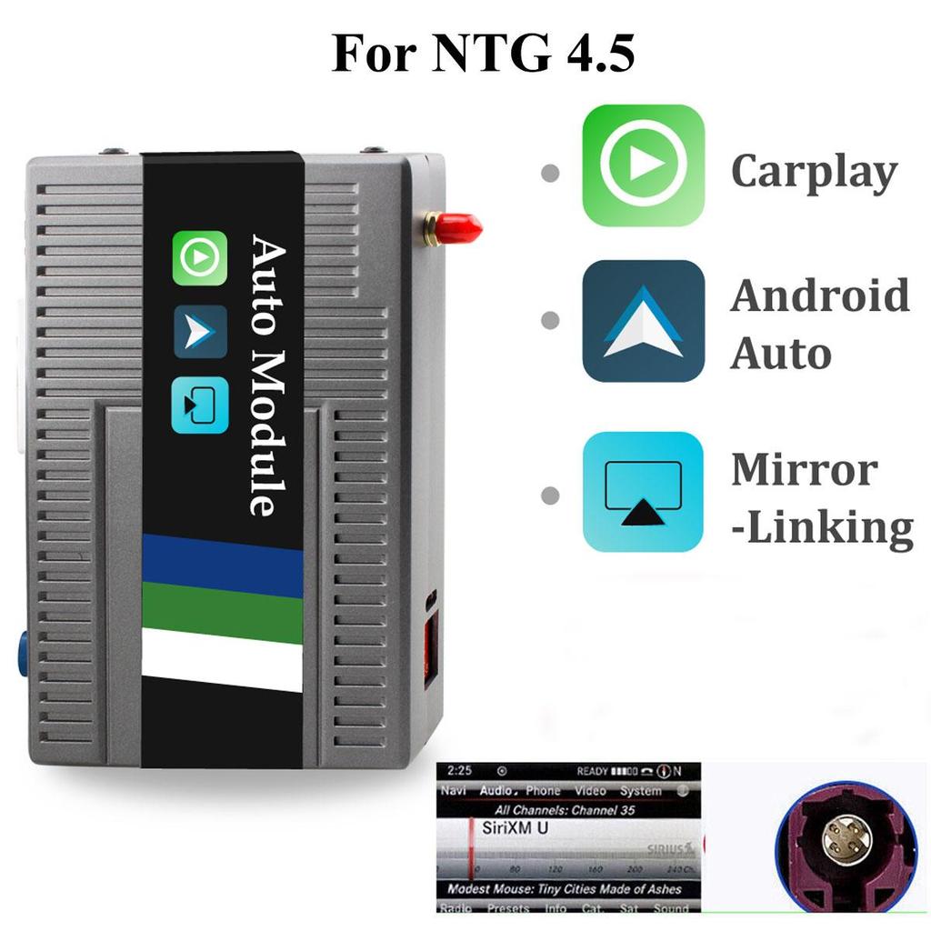 Sinairyu Беспроводной автомобильный комплект CarPlay Android, совместимый с Mirror-Link для Mercedes Benz C-Class W204 с NTG 4.5/4.7