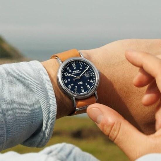 Унисекс Часы TIMEX Weekender TW2W86800 Кварцевые 5 АТМ Водонепроницаемые Минеральное Стекло Синий Циферблат Латунь