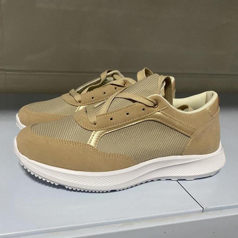 2024 Осень Новые Женские Повседневные Кроссовки Модные Круглые Носки Дышащая Сетка Кроссовки Женские Плоские Шнуровка Спорт Теннис