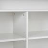 (316190194WAA) Chest Sideboard White Living Room Storage Cabinet High Gloss with LED Light, Modern Kitchen Buffet Wood Display Cabinet TV Stand