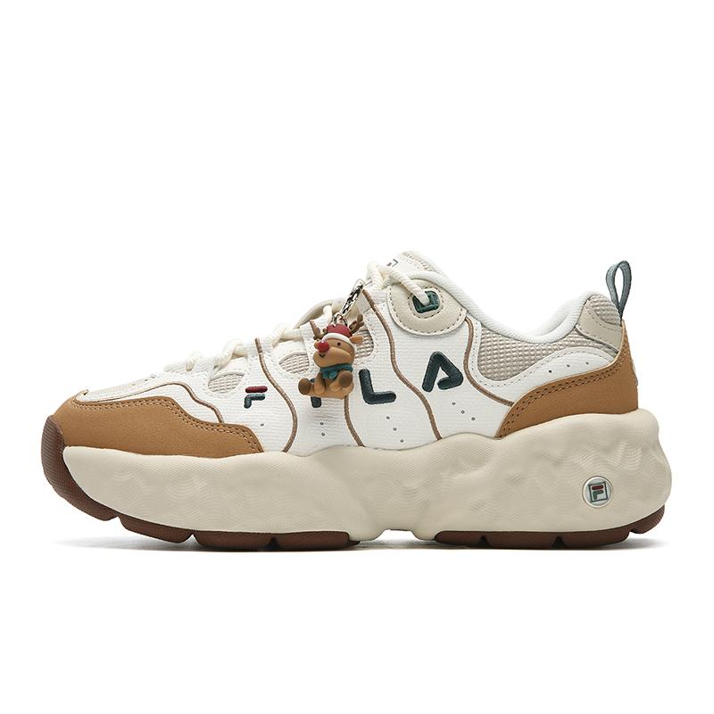 Fila MUFFIN Амортизирующие износостойкие легкие низкие повседневные туфли женские белые коричневые F12W611132FGA