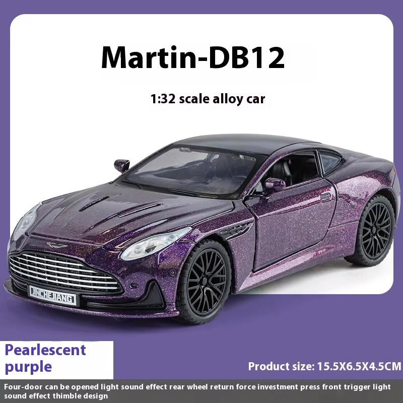 Новый 1:32 Aston Martin DB12 GT Суперкар Литой Металлический Сплав Модель Машины Звук И Свет Хобби Коллекционные Украшения Подарок На День Рождения Мальчики