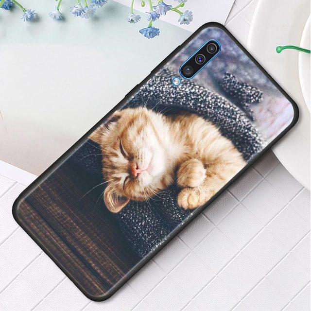 Силиконовый чехол для телефона Samsung Galaxy A50 A70 A10 A20e A30 A40 A20s A10s A10e A80 A90 A60 A30s, чехол с милым котом и котенком