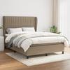 3128129 vidaXL Divan Bed with Mattress Taupe 140x200 Cm Fabric