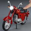 1/10 Jawa 250 Сплав Классическая Ретро Модель Мотоцикла Литье под Давлением Металл Дорожный Мотоцикл Модель Симуляция Звука и Света Детская Игрушка Подарок