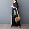 Dimanaf New 2025 Women Summer Plus Size Dress Loose Bohemian Pocket Basic Casual Long Dress Oversized
