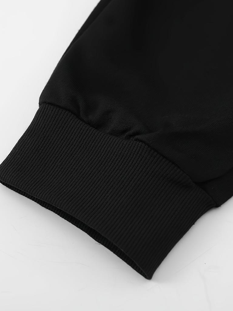 Trendy Pattern Print Drawstring Sweatpants Loose Fit Pants Men's Casual Slightly Stretch Joggers for Spring Autumn Jogging