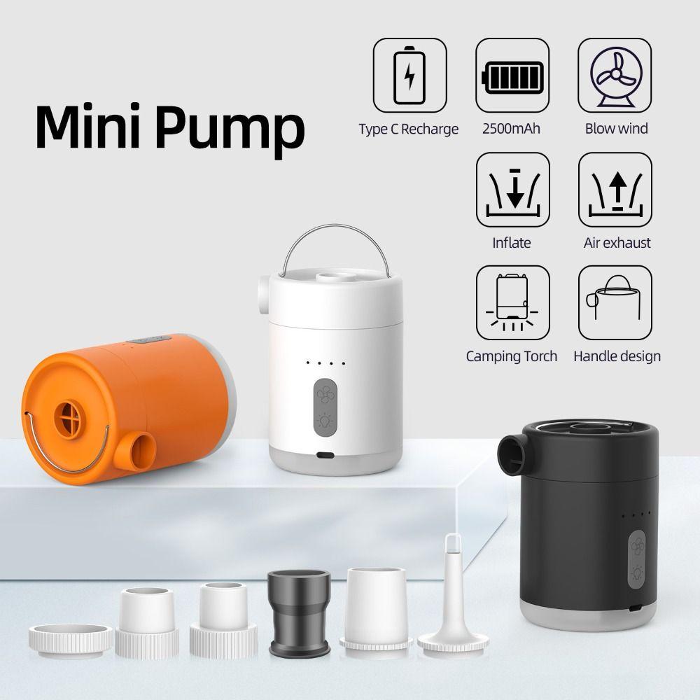 High Power Electric Air Pump Compact Design USB Rechargeable Pump Mini Wireless Pump Outdoor Use