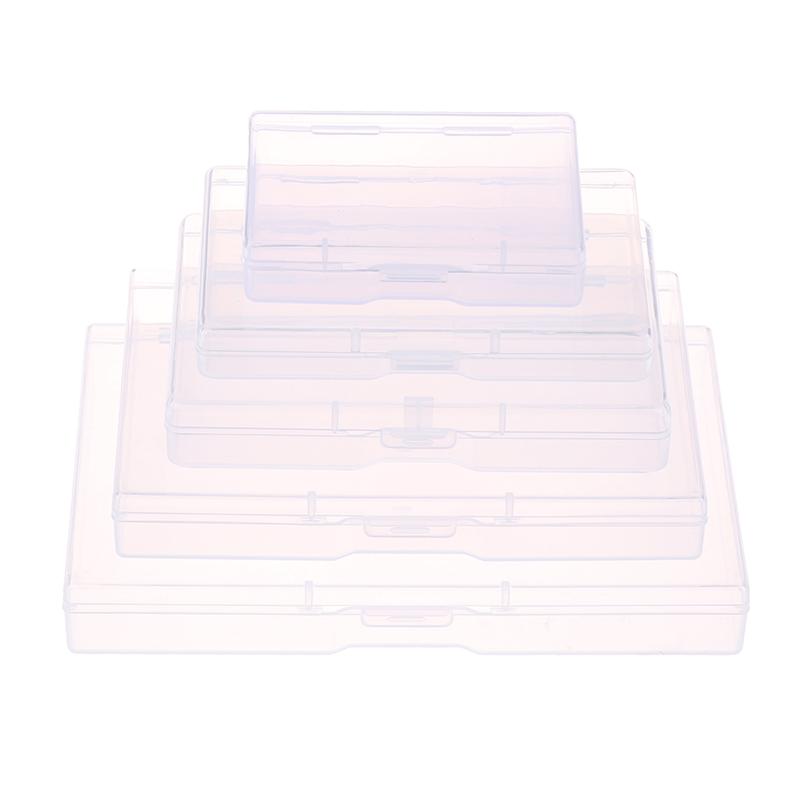 Прозрачная пластиковая коробка, прямоугольная полупрозрачная упаковочная коробка, органайзер для хранения, пылезащитный прочный прочный контейнер для ювелирных изделий
