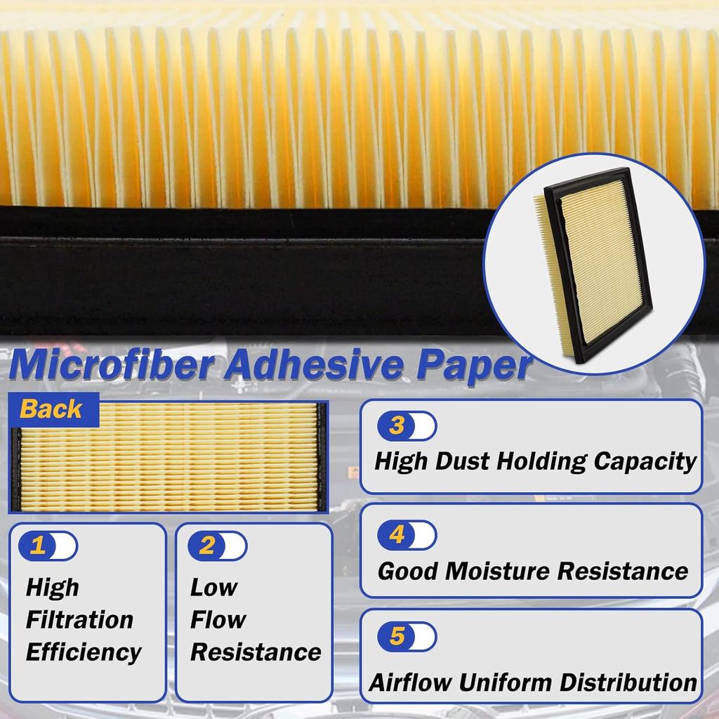 Engine Air Filter For 2017-2024 Subaru Impreza Crosstrek Ascent Forester Outback WRX 16546AA16A