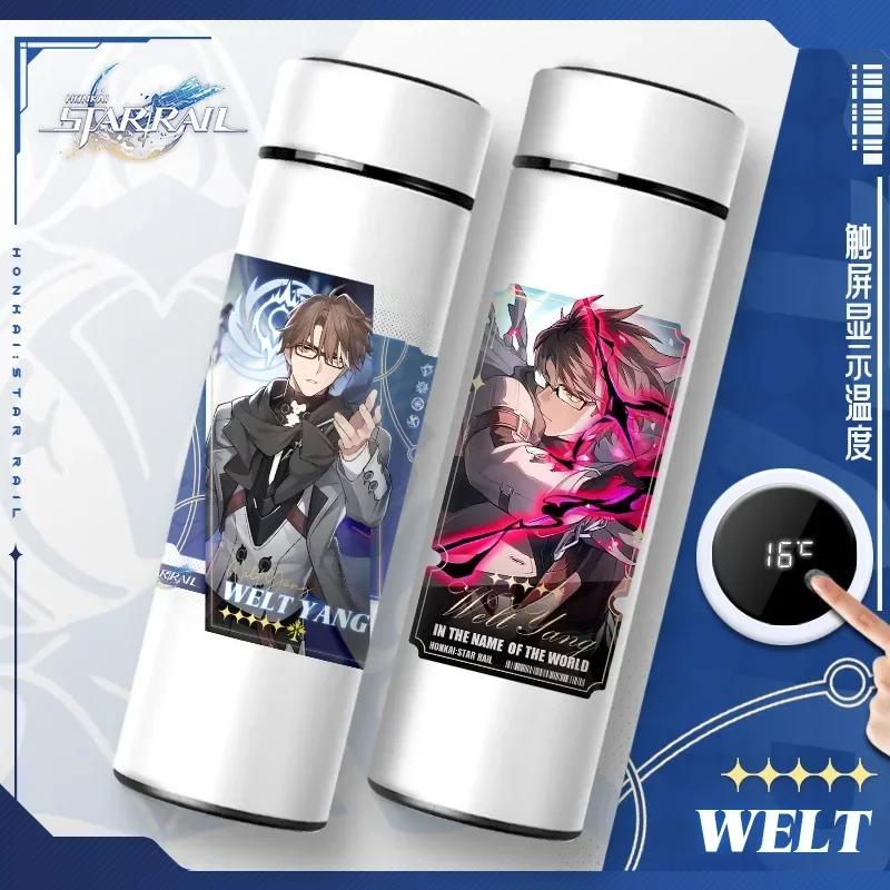 Honkai Star Rail Изолированные бутылки Отображение температуры Вакуумная кружка Honkai Impact 3 Термос из нержавеющей стали Кофейная кружка Аниме подарки