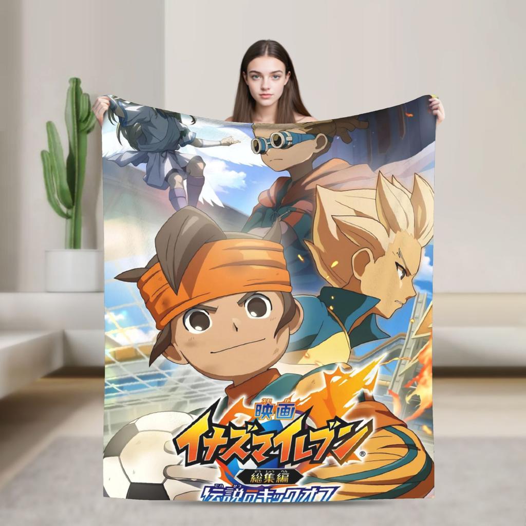 Inazuma Eleven Axel Blaz gouenji Blanket Picnic Flannel Throw Blanket For Couch Bed Super Soft Design Quality Bedspread Gift