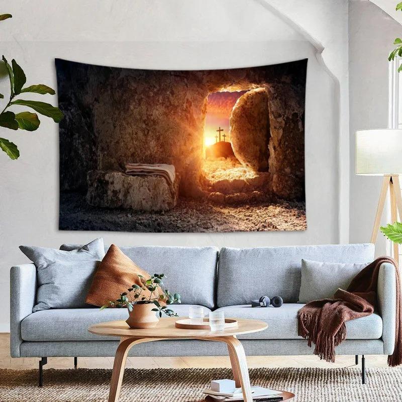 Узор «Воскресение креста» для украшения спальни, гостиной, гобелена, домашнего настенного украшения, гобелена
