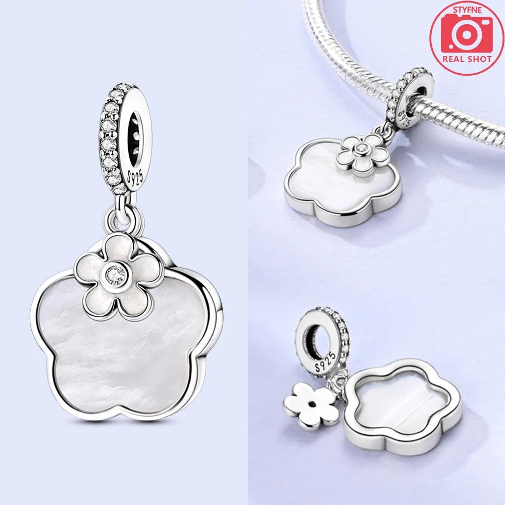 Springtime Gem Copper Charms Butterfly Dragonfly Flowers Pendant Fit Pandach Original Bracelets Diy Little Fresh Jewelry