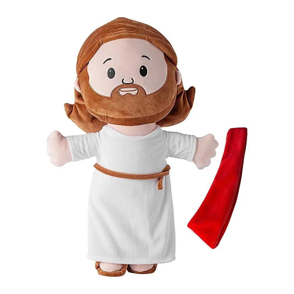 Cartoon Jesus Plush Toy 25cm Christ Religious Plushie Figure Holy Family Plush Doll Kid Girls