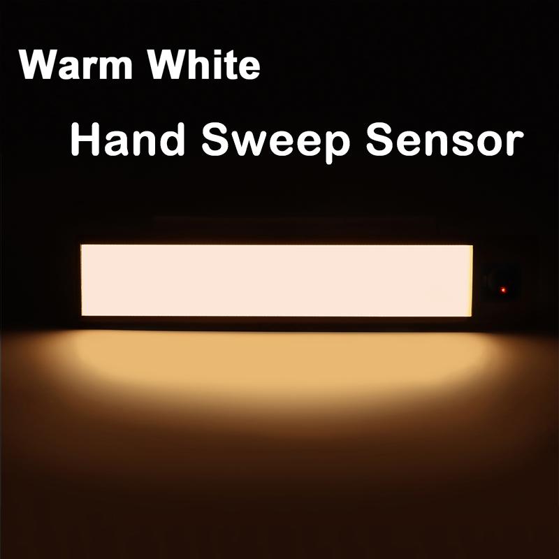 Ultra-thin USB LED Cabinet Light Hand Sweep / PIR Motion Sensor LED Rechargeable Aluminum Kitchen Lamp Portable Night Lighting